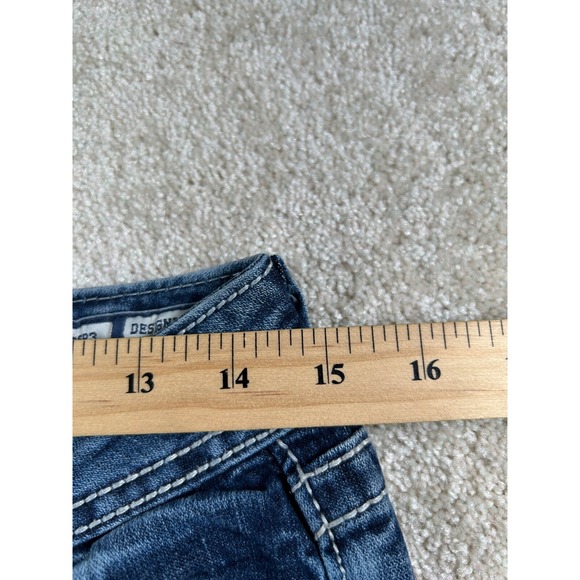 Miss Me Womens Size 28 Cuffed‎ Capri Jw5755P3 Thick Stitch Embellished - Picture 4 of 16